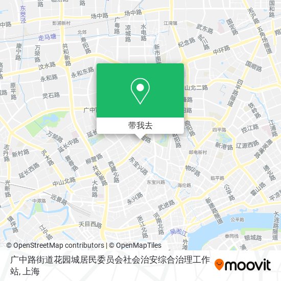 广中路街道花园城居民委员会社会治安综合治理工作站地图