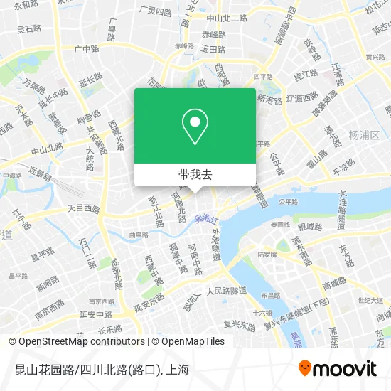 昆山花园路/四川北路(路口)地图