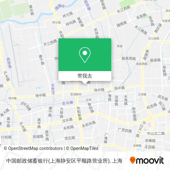 中国邮政储蓄银行(上海静安区平顺路营业所)地图
