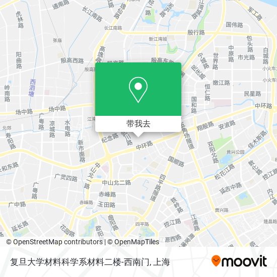 复旦大学材料科学系材料二楼-西南门地图