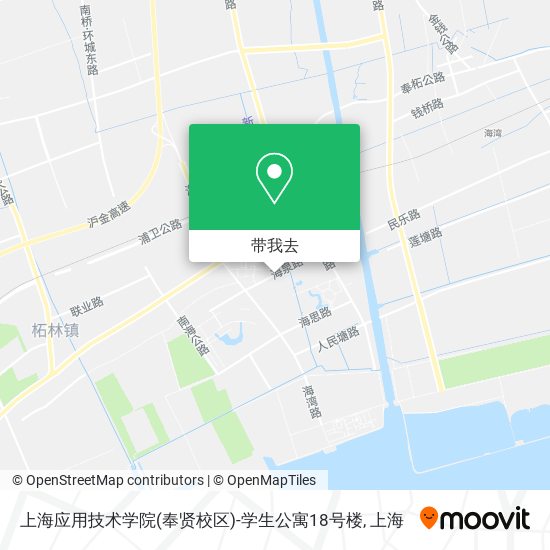 上海应用技术学院(奉贤校区)-学生公寓18号楼地图