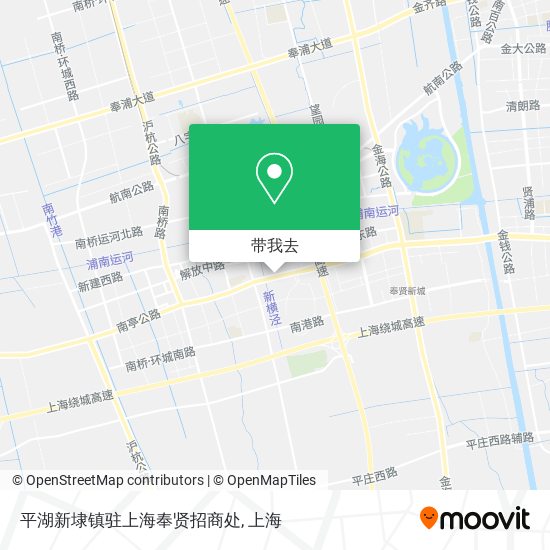 平湖新埭镇驻上海奉贤招商处地图