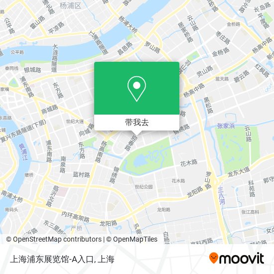 上海浦东展览馆-A入口地图