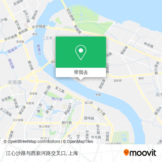 江心沙路与西新河路交叉口地图