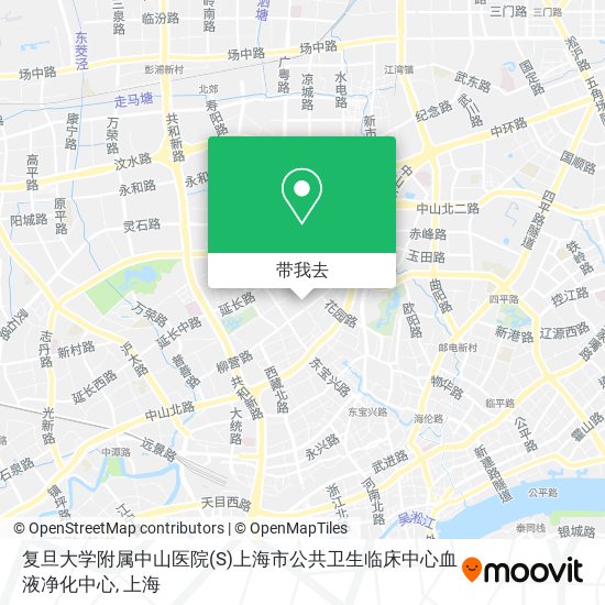 复旦大学附属中山医院(S)上海市公共卫生临床中心血液净化中心地图