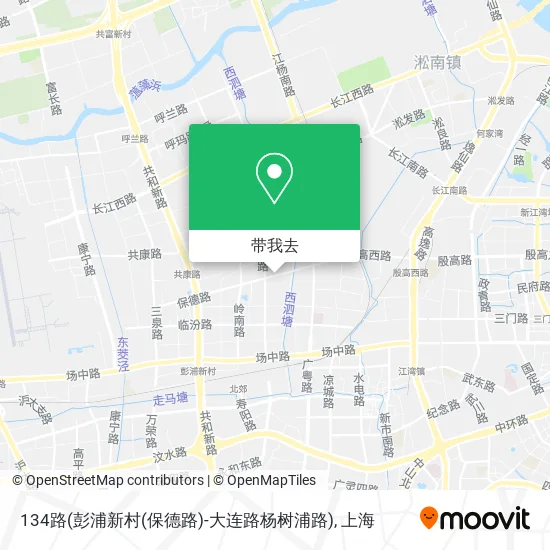 134路(彭浦新村(保德路)-大连路杨树浦路)地图