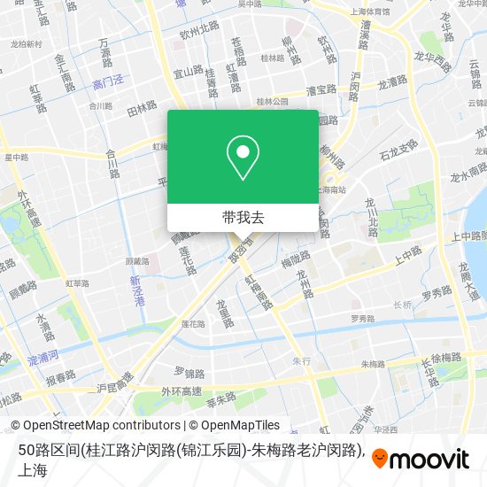 50路区间(桂江路沪闵路(锦江乐园)-朱梅路老沪闵路)地图