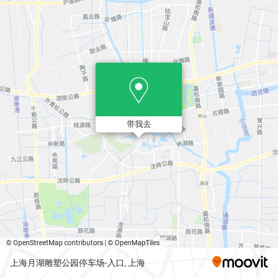 上海月湖雕塑公园停车场-入口地图