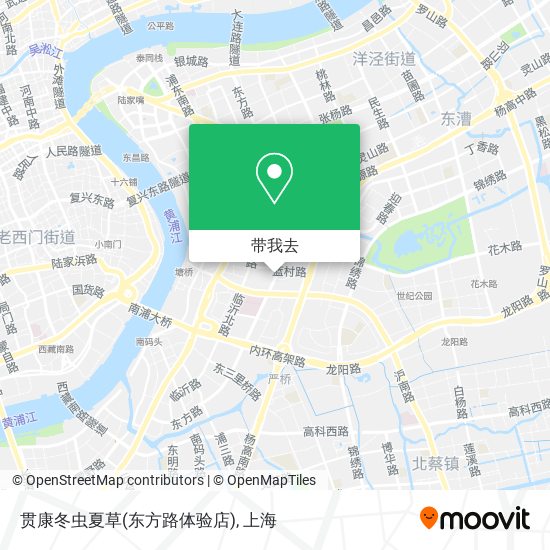 贯康冬虫夏草(东方路体验店)地图