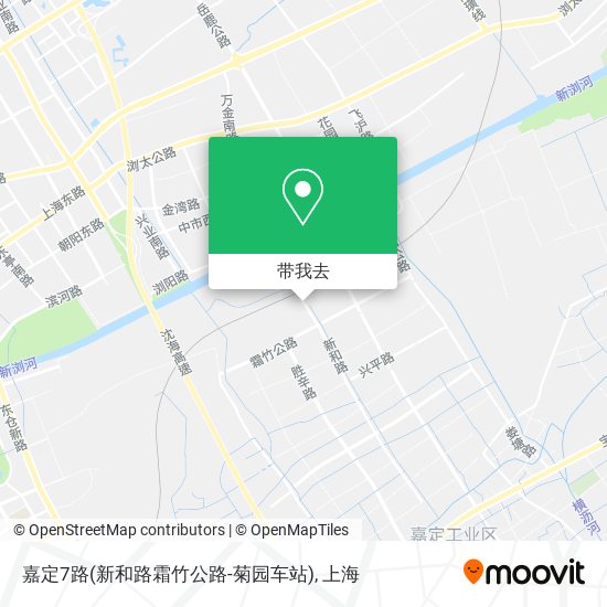 嘉定7路(新和路霜竹公路-菊园车站)地图