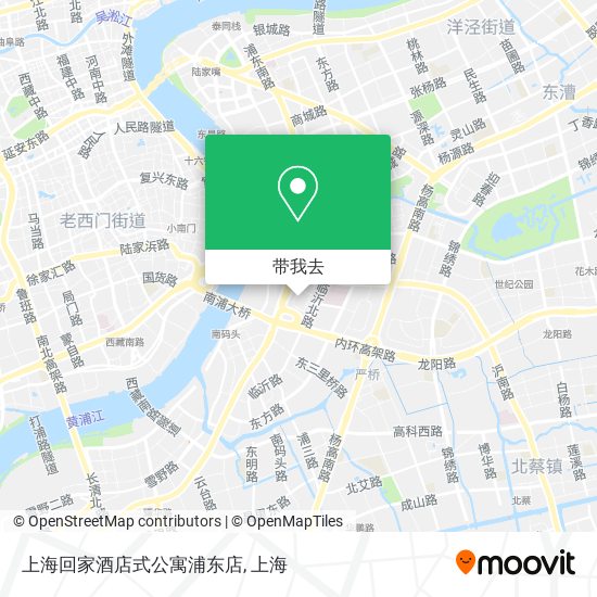 上海回家酒店式公寓浦东店地图