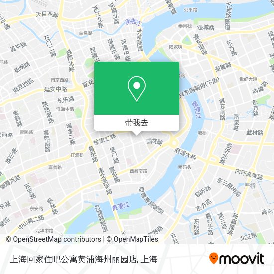 上海回家住吧公寓黄浦海州丽园店地图
