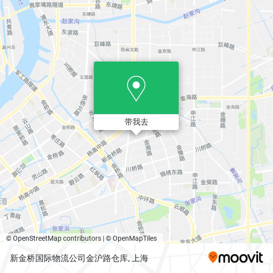 新金桥国际物流公司金沪路仓库地图