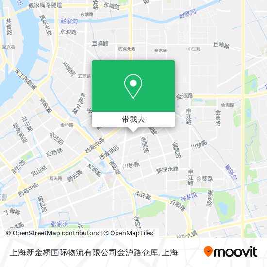 上海新金桥国际物流有限公司金泸路仓库地图