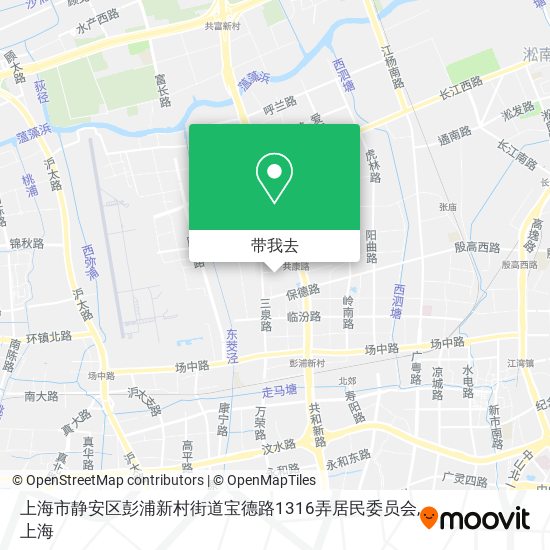 上海市静安区彭浦新村街道宝德路1316弄居民委员会地图