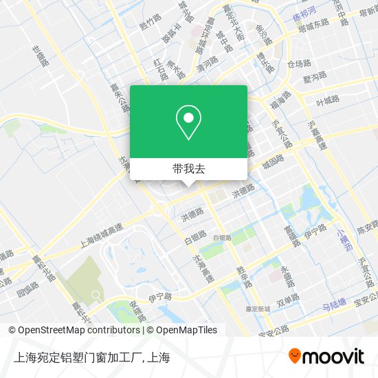 上海宛定铝塑门窗加工厂地图