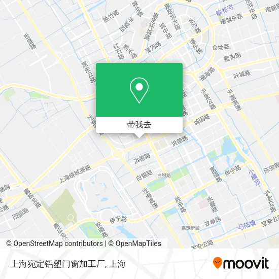上海宛定铝塑门窗加工厂地图