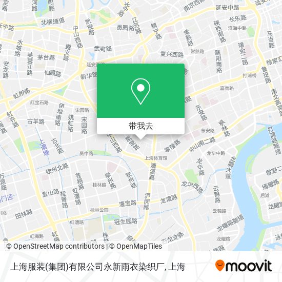 上海服装(集团)有限公司永新雨衣染织厂地图