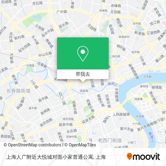 上海人广附近大悦城对面小家普通公寓地图