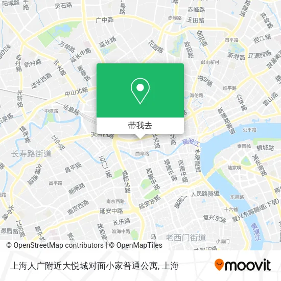 上海人广附近大悦城对面小家普通公寓地图