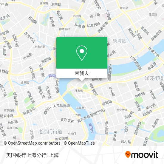美国银行上海分行地图
