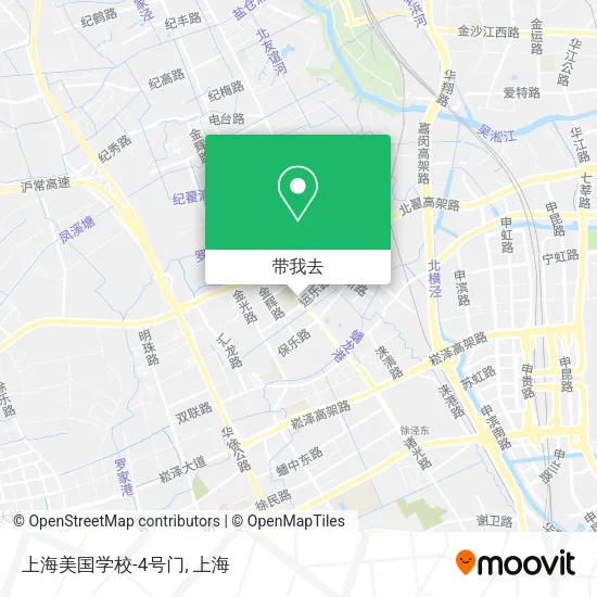 上海美国学校-4号门地图