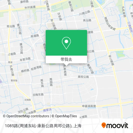 1085路(周浦东站-康新公路周邓公路)地图