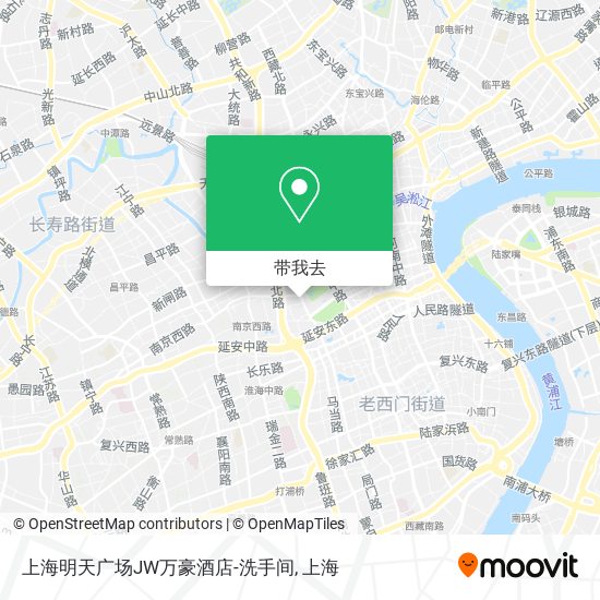 上海明天广场JW万豪酒店-洗手间地图