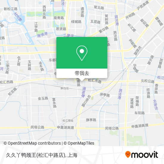 久久丫鸭颈王(松汇中路店)地图