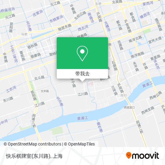 快乐棋牌室(东川路)地图
