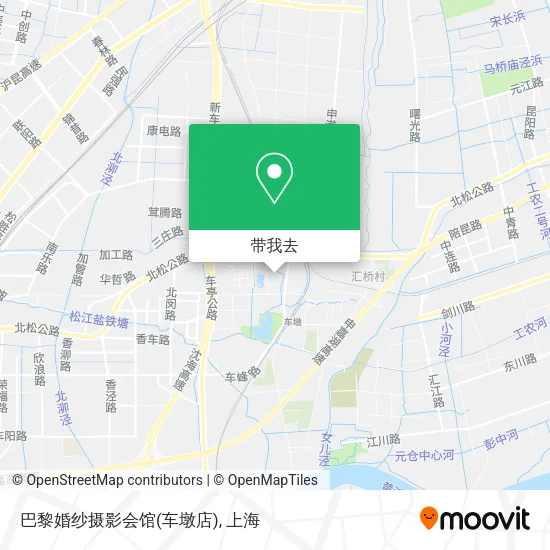 巴黎婚纱摄影会馆(车墩店)地图