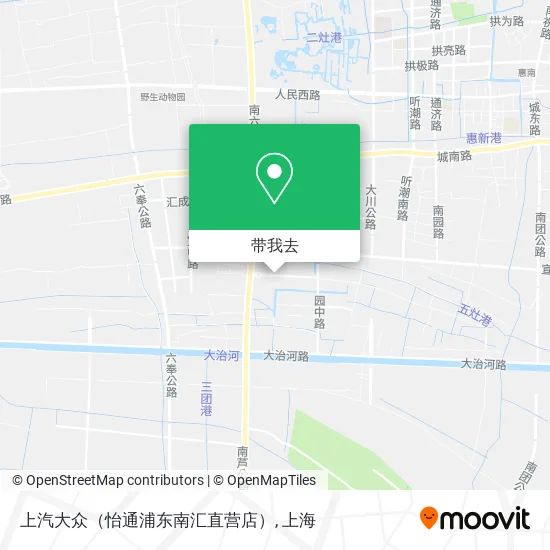上汽大众（怡通浦东南汇直营店）地图