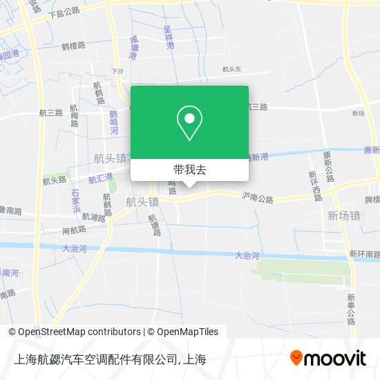 上海航勰汽车空调配件有限公司地图