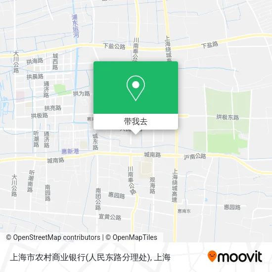 上海市农村商业银行(人民东路分理处)地图