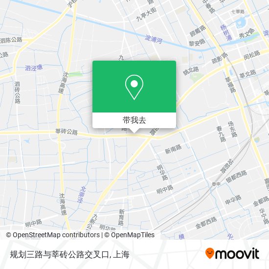 规划三路与莘砖公路交叉口地图