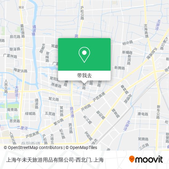 上海午未天旅游用品有限公司-西北门地图