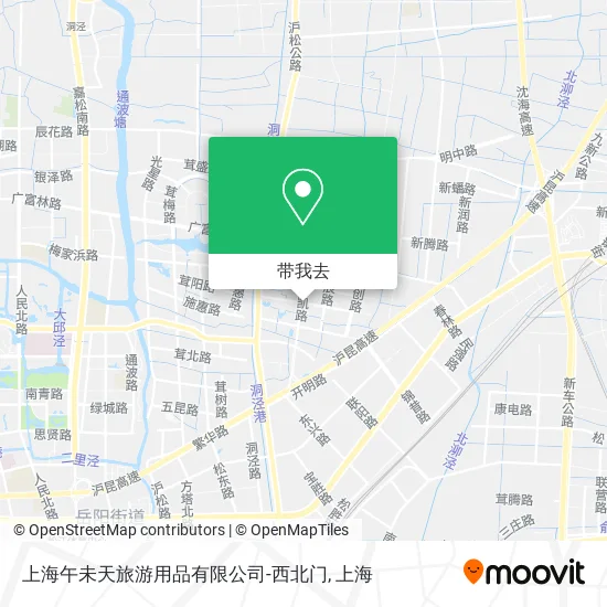 上海午未天旅游用品有限公司-西北门地图