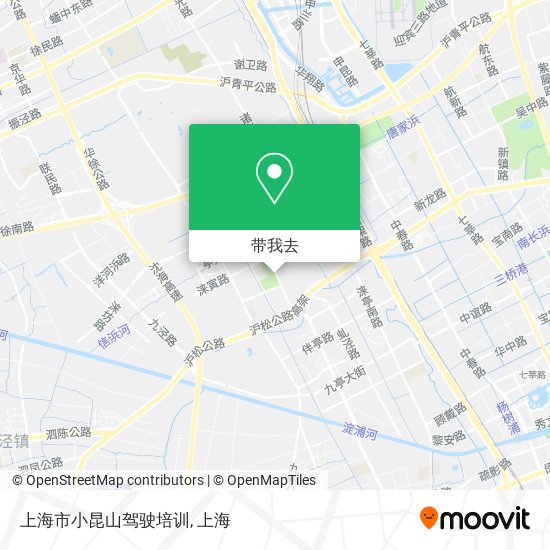 上海市小昆山驾驶培训地图