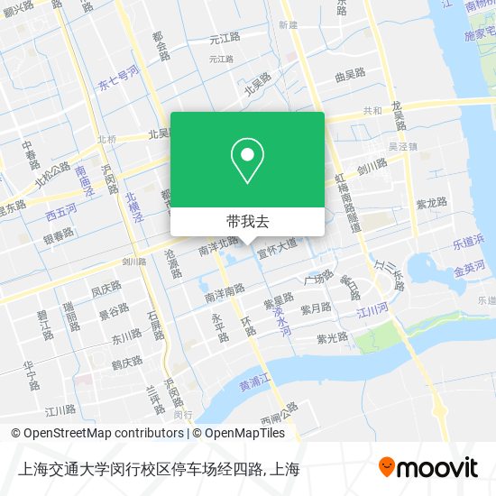 上海交通大学闵行校区停车场经四路地图