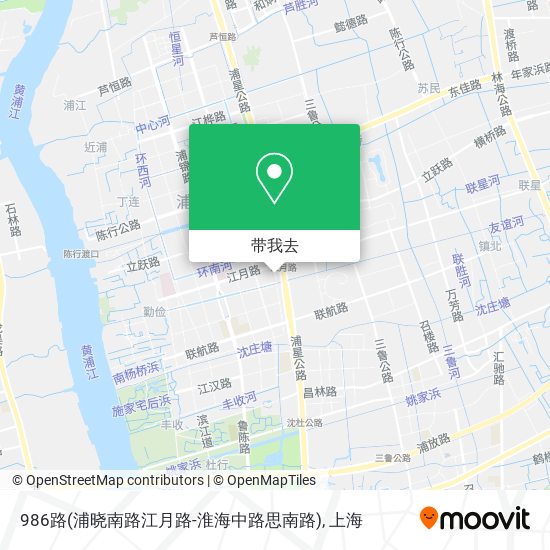 986路(浦晓南路江月路-淮海中路思南路)地图