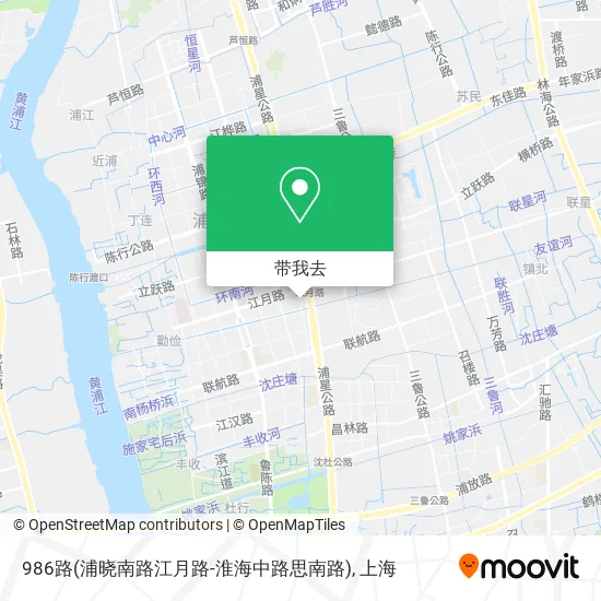 986路(浦晓南路江月路-淮海中路思南路)地图