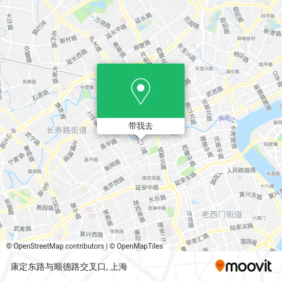 康定东路与顺德路交叉口地图