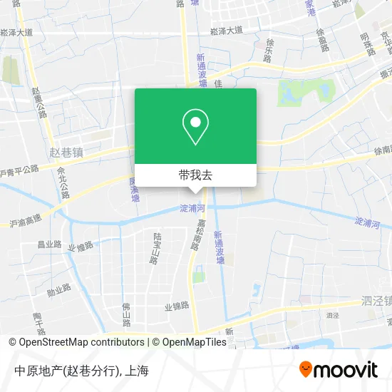 中原地产(赵巷分行)地图