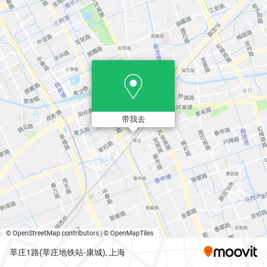 莘庄1路(莘庄地铁站-康城)地图