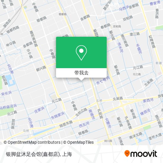 银脚盆沐足会馆(鑫都店)地图