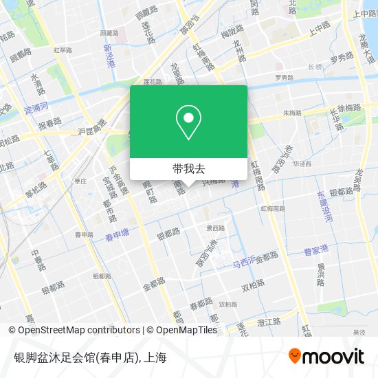 银脚盆沐足会馆(春申店)地图