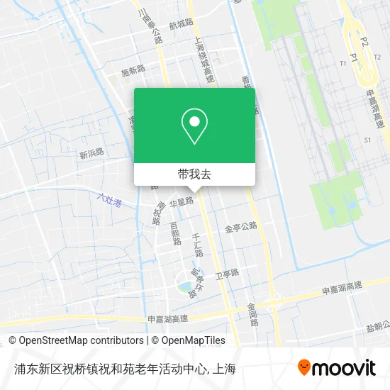 浦东新区祝桥镇祝和苑老年活动中心地图