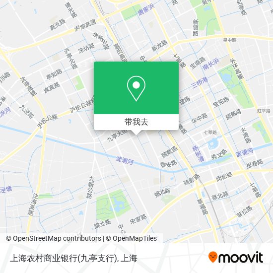 上海农村商业银行(九亭支行)地图