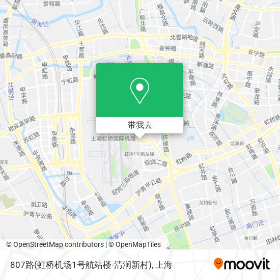 807路(虹桥机场1号航站楼-清涧新村)地图