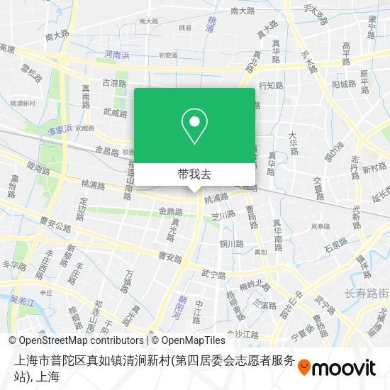 上海市普陀区真如镇清涧新村(第四居委会志愿者服务站)地图